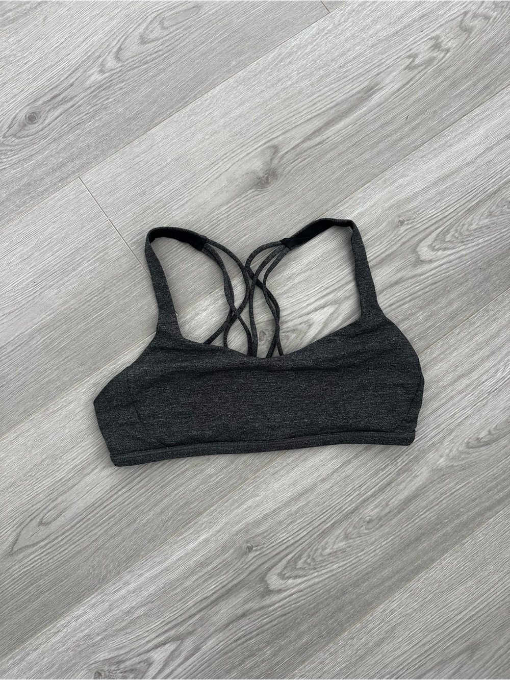 lululemon athletica Dark Charcoal Strappy-Back Sports Bra
